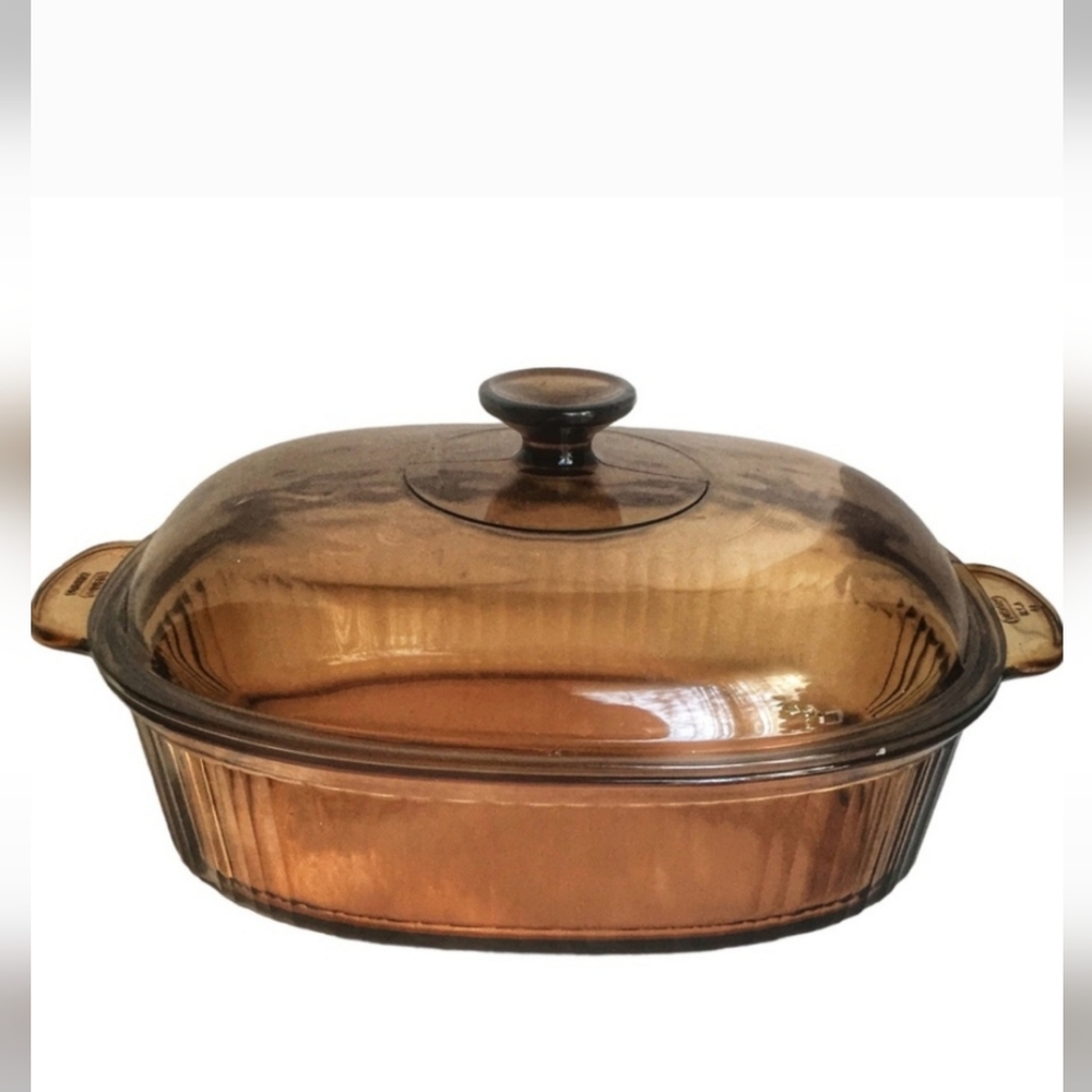 Pyrex Visions 4 Quart Roasting Dish Amber